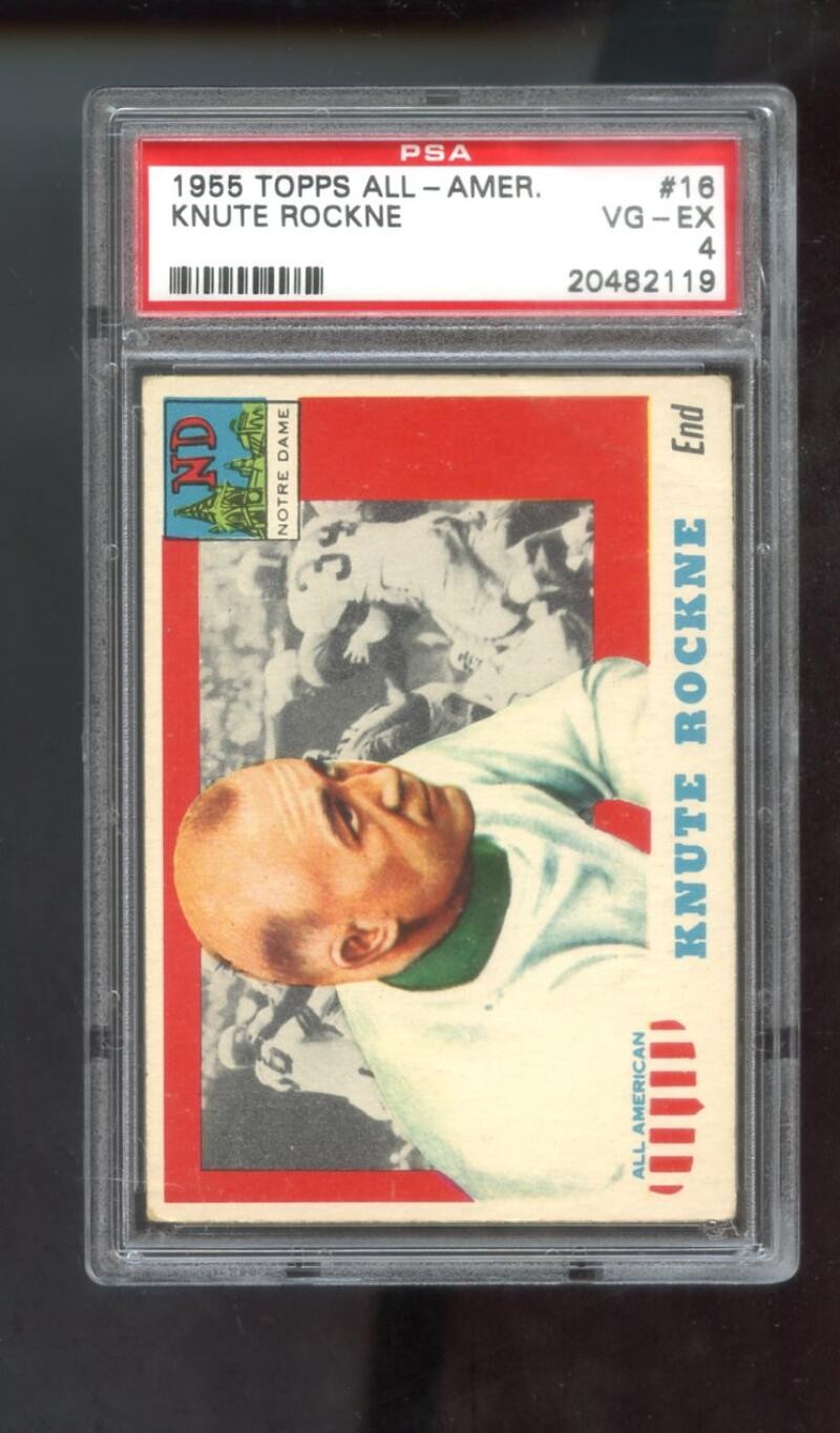 1955 Topps All-American #16 Knute Rockne PSA 4 Graded Football Card Notre Dame