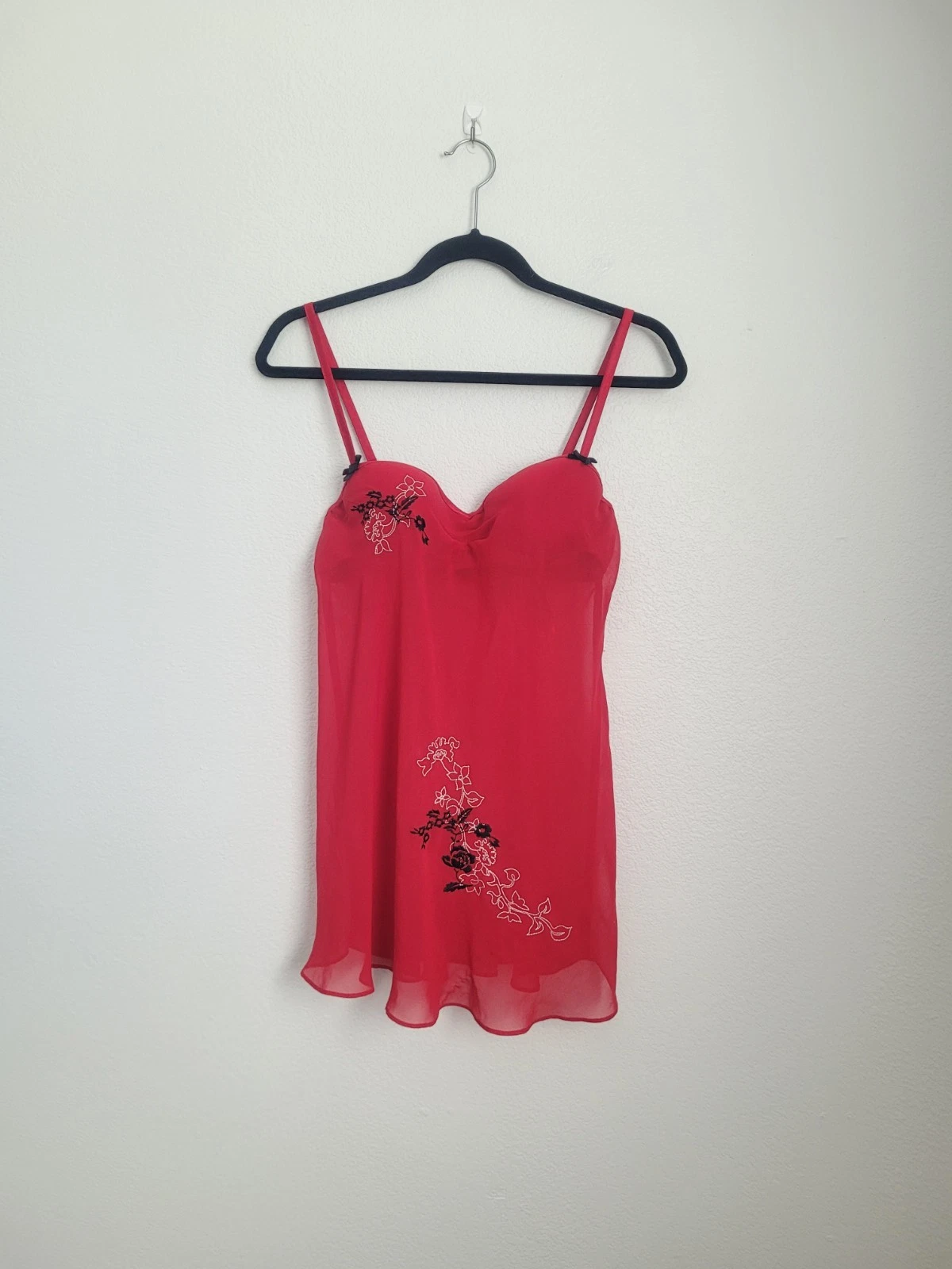 UNDERCOVER Abito slip cami ricamato Y2k Secret Treasures taglia M rosso gotico vampiro coquette