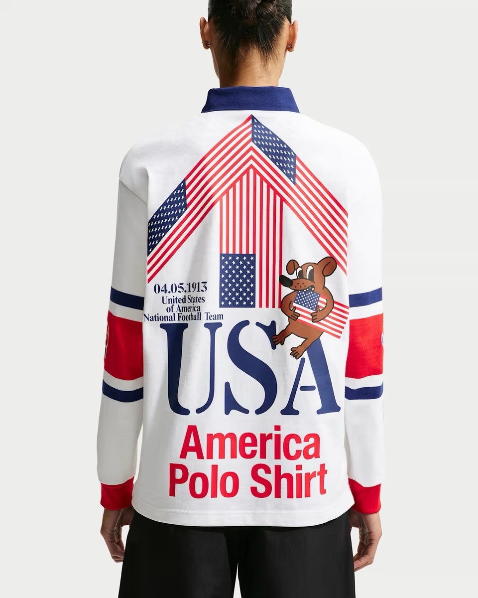 USA x V.A.A. Men's Long-Sleeve Rugby Top | IM3227-100 | Size Large