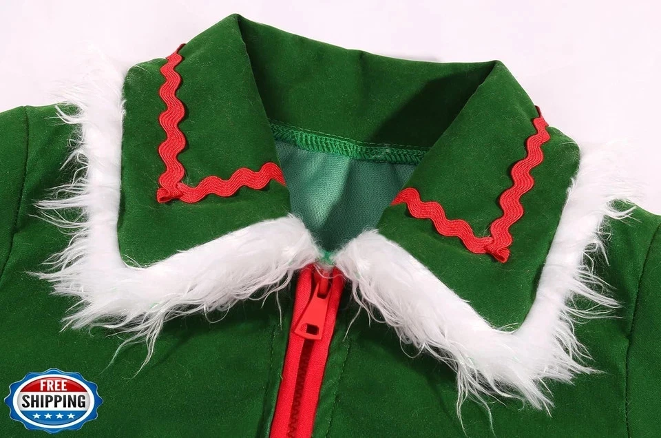 Fantasia de elfo de fantasia para meninos crianças roupa de elfo de Natal (5-6 anos) - Imagem 2 de 4