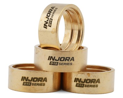 Injora Axial SCX30 0.7'' D19 Beadlock wheels Brass Clamp Rings (4) (10.1g ea)