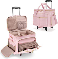 Rolling Teacher Bag with Wheels, Teacher Tote Bag Fits 15.6" Laptop