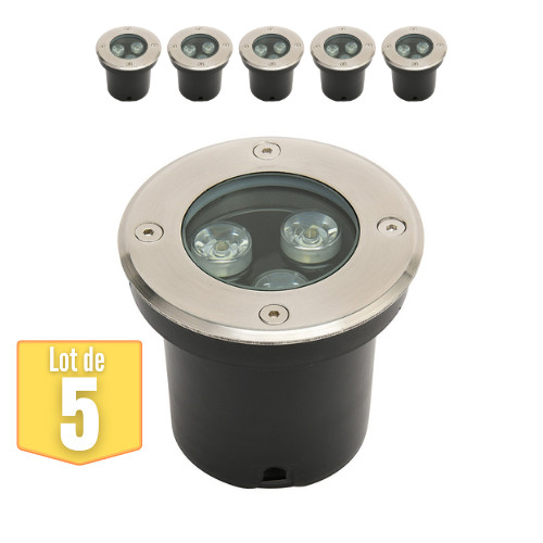 Spot LED encastrable extérieur étanche IP67 pour allée en bois et jardin