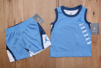 NWT Nike Infant Girls Jordan Jumpman 2 PC Set Tank Shorts Pink Blue 12M 24M