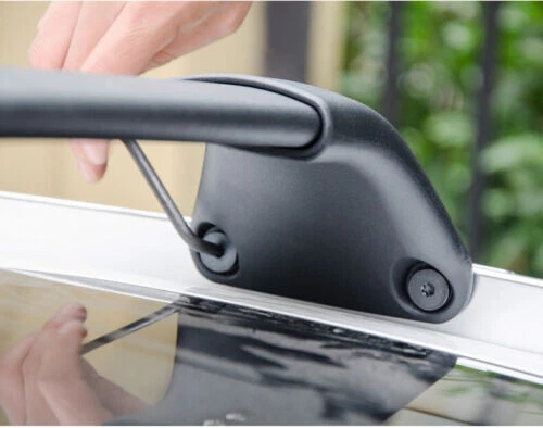 Barra transversal compatible con rieles de techo transversal Mazda CX-9 CX9 2017-2025 2 PIEZAS negra Foto 3 de 4