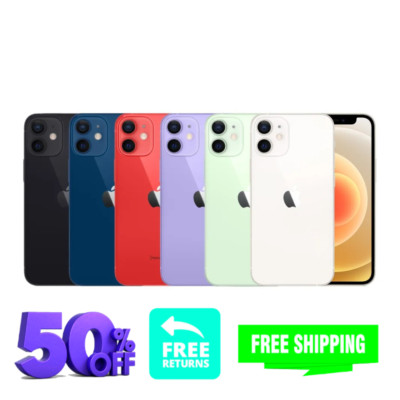 Apple iPhone 12 128GB 64GB iOS GSM Unlocked Verizon ATT Screen 6.1'' 5G