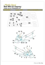 Bell MV-22 Osprey. Masks HobbyBoss Accessories kit 1/48 Metallic Details MDM4825
