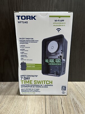 NSI Tork WFTU40 Universal Multi-Voltage Wi-Fi Time Switch, 40 Amp, 120V to 277V