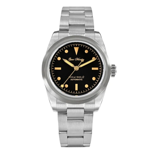 SAN MARTIN SN0106-G NH35 Automatik Edelstahl 37mm 20 ATM Herren Sportuhr - Bild 5 von 46