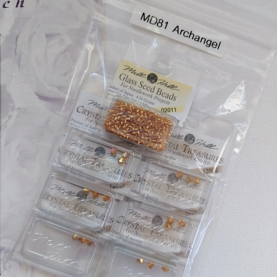 Mirabilia Archangel Beaded Cross Stitch Embellishment Bead and Treasure Pack - Image 2 of 4