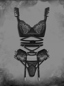 Sexy Lingerie Lace Dress Underwear w/Garter Belt Babydoll Nightwear Sleepwear US