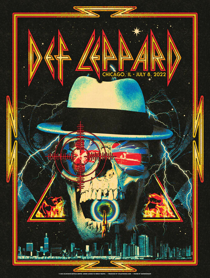 DEF LEPPARD 2022 Tour Poster CHICAGO 07/08/22 The Stadium Tour | eBay