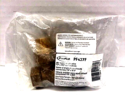 PROFLO PF437F 3/4" Hot Water Angle Valve Bronze - FREE SHIPPING - NEW! - Picture 1 of 5
