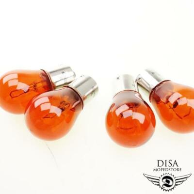 4x 12V 21W Orange Blinker Birne Glühlampe Glühbirne BA15S für Vespa