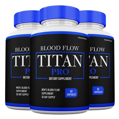 Titan Pro Supplement, Max Strength Formula For Men, TitanPro Pills (3 Pack)
