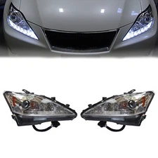 Projector LED Headlights Left Right Side Lamps FOR 2006-2010 Lexus IS250 IS350