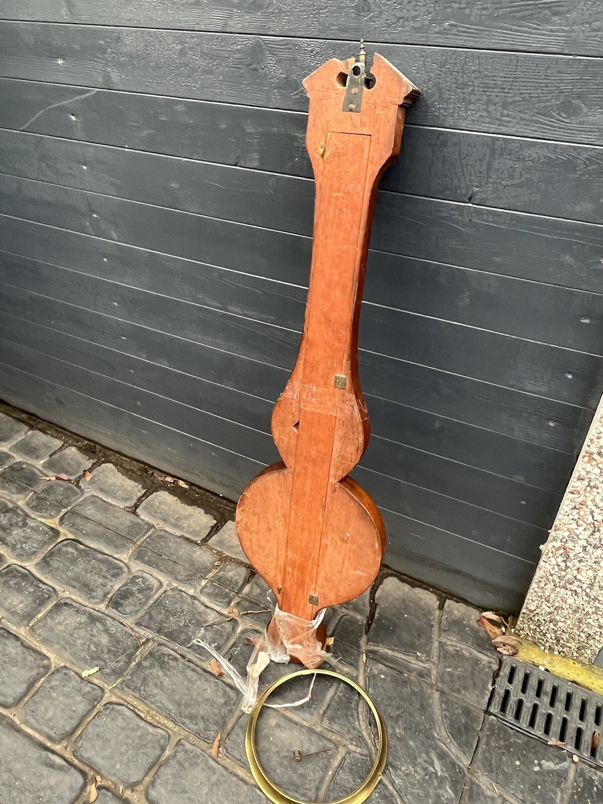 Project Antique Vintage Wooden Barometer Thermometer Hereford Spares Or
