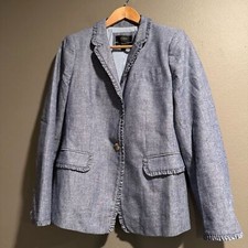 Women's Blue Blazer with Ruffle Trim Size 8