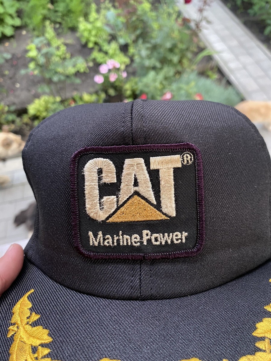 CAT Caterpillar Vintage 80s 90s Big Logo Snapback Cap Hat | eBay