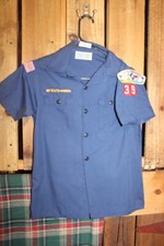 Boy Scouts of America BSA Youth Shirt Medium Blue Cub Medium