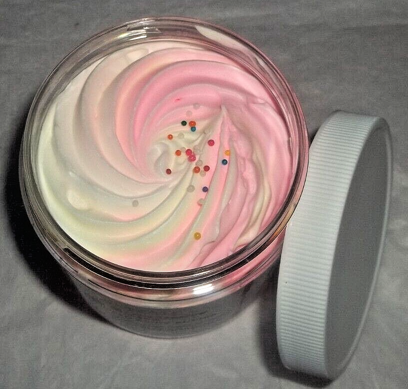 Aminnah Skincare 8 oz Whipped Body Butter “Birthday Cake” New + FREE