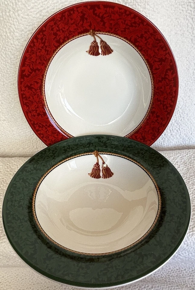 Ensalada/sopa navideña vintage c1999-2001 Holiday Abundance de Sakura usados en excelente estado Foto 2 de 4