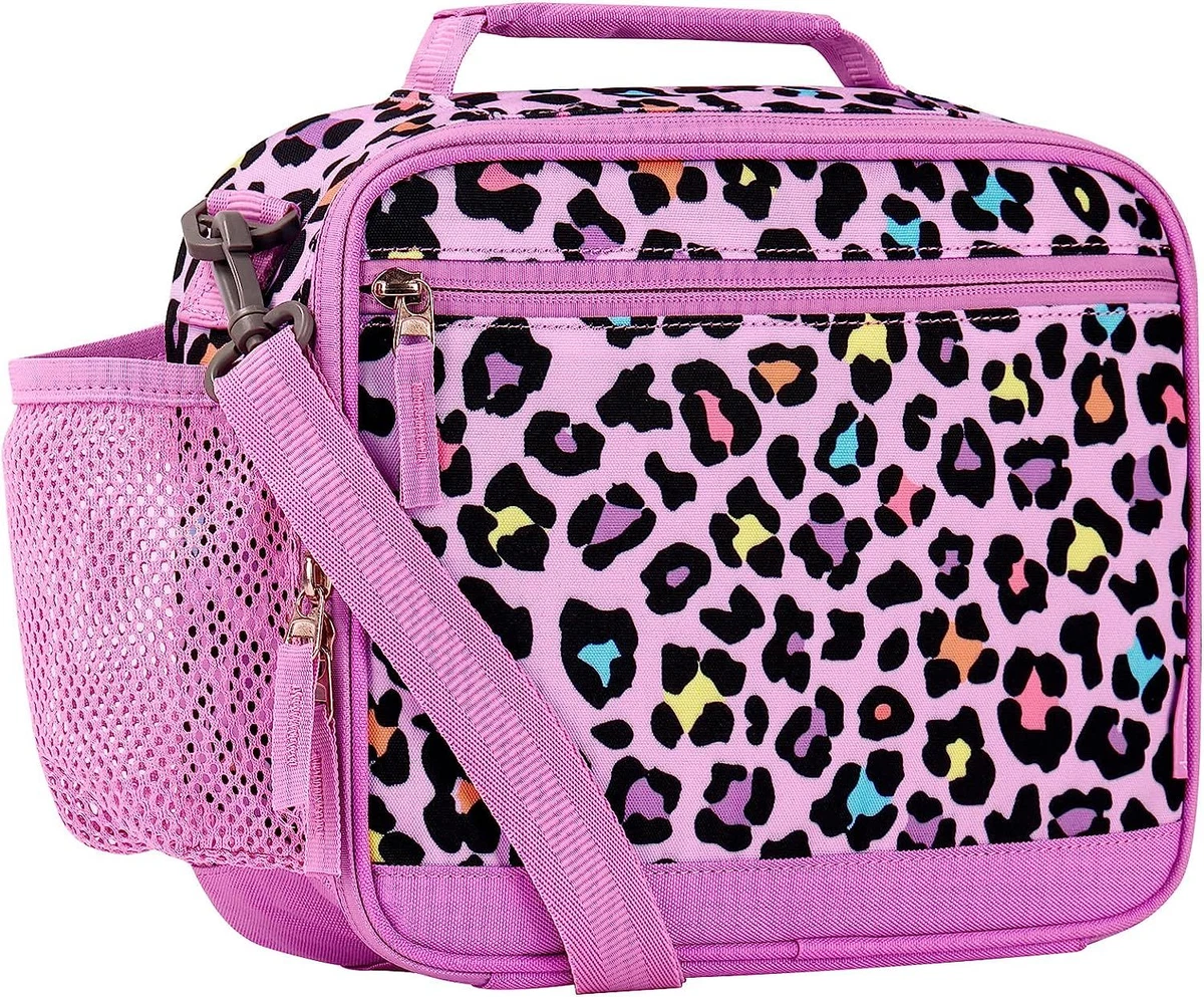 Choco Mocha Cheetah Lunch Box Kids for Girls Leopard-Pink