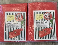 Elf Stor Red Christmas Tree Bag Holiday Set for Two 9 Ft Trees 2 XLarge Bags