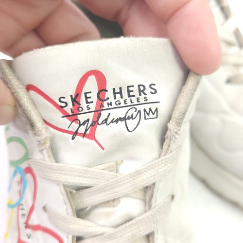 Skechers Uno Lite Heart Wedge Sneakers Lace Up Athletic Training Shoe Youth Sz 4 - Picture 6 of 9