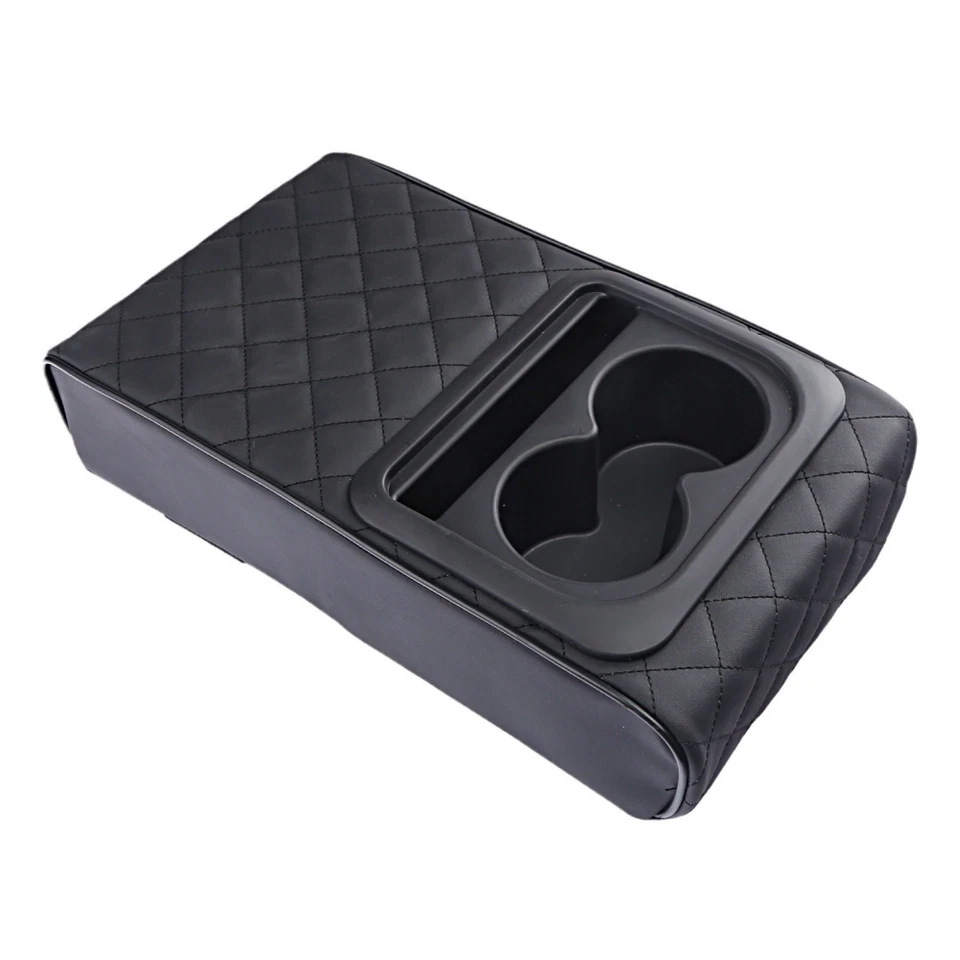 Console central de carro apoio de braço travesseiro apoio de braço automático almofada com copo e suporte para telefone - Imagem 4 de 4