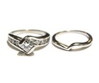 GIA certified 14k white gold 1.29ct princes diamond engagement wedding ring — photo 7