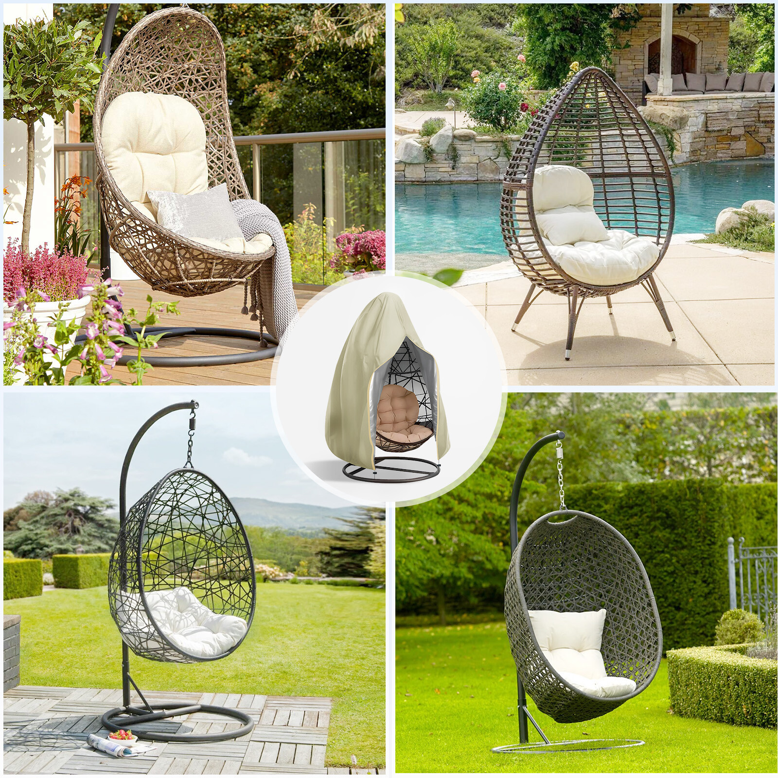 Swivel Swing Seat Covers Outdoor Furniture Cover NEVERLAND Outdoor