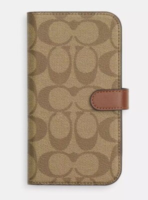 Coach Iphone 15 Pro Max Folio In Signature Canvas | eBay