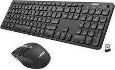 Arteck 2.4G Wireless Keyboard and Mouse Combo Ultra Slim Full Size Keyboard K...