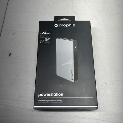 Mophie Gray Powerstation 24 Hour Quick Charge External Battery - 6000 mAh 