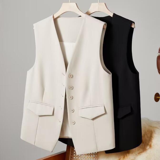 New Suit Vest Women's Slim Sleeveless Short Jacket Solid Waistcoat V-neck Gift New Suit Vest Women's Slim Sleeveless Short Jacket Solid Waistcoat V-neck Gift