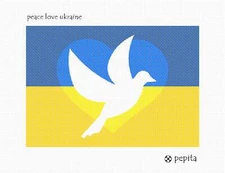 Peace Love Ukraine Needlepoint Kit or Canvas
