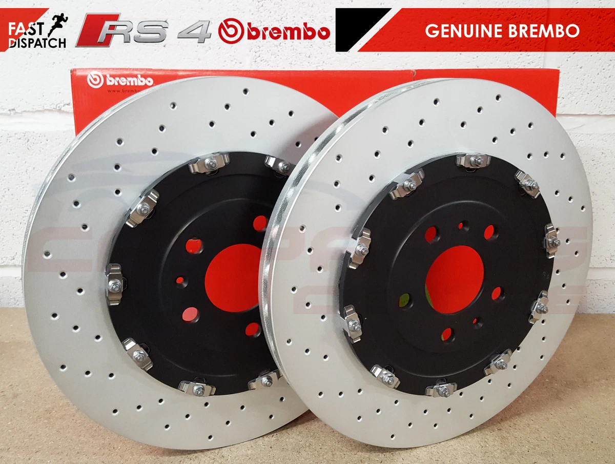 FOR AUDI RS4 QUATTRO B7 2005-2009 FRONT GENUINE BREMBO BRAKE DISCS 
