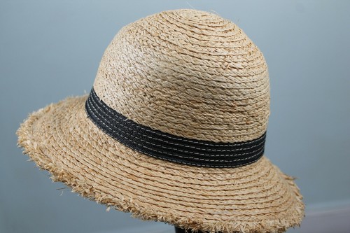 Sombrero de verano para mujer con banda de ajuste ajustable Raffia/papel talla única - Imagen 2 de 6