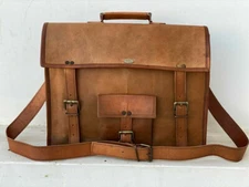 Men's Multipurpose Laptop Shoulder Satchel Travel Messenger Bags Vintage Leather