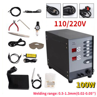 Spot Welder Pulse Argon Automatic Welding Machine 100W Jewelry Glasses 110V/220V