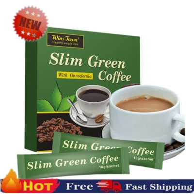18Pcs Green Coffe Green Slim Coffee with Ganoderma Control Weight-Loss ho t B4N1