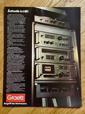 Graetz Ästhetik in HiFi Stereoanlage 1979 Vintage Ad Werbung Reklame
