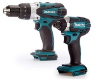 Makita 18v LXT Cordless DTD152 Impact & DHP458 Combi Drill Body Only - Twin Pack