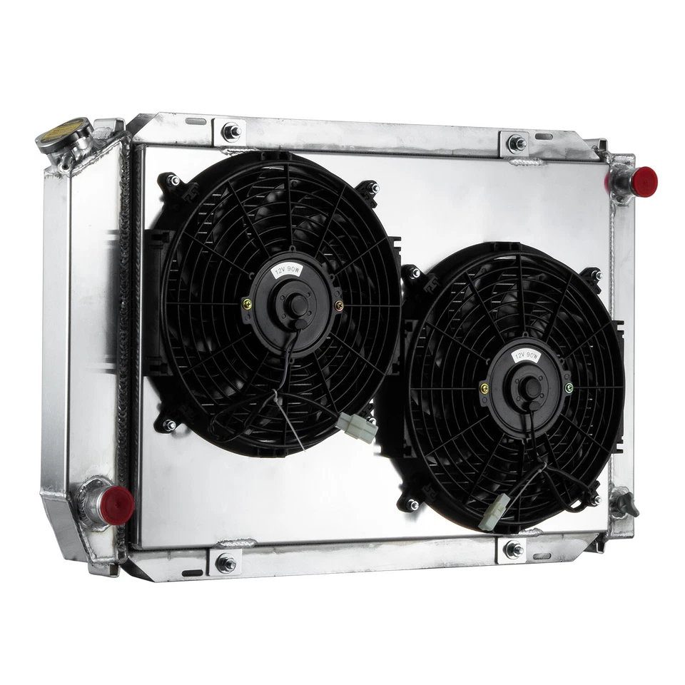 2 Row Radiator+Shroud Fan For 1979-1993 1989 Ford Mustang Mercury Cougar XR7 MT Foto 3 de 4