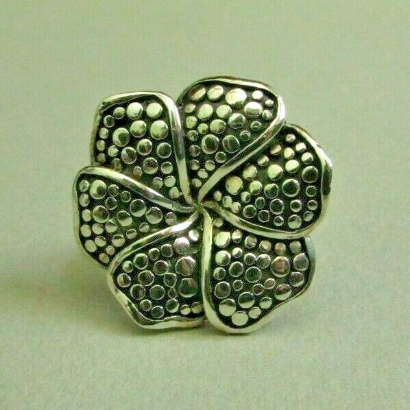 925 STERLING SILVER Flower Ring Statement Jewelry… - image 1