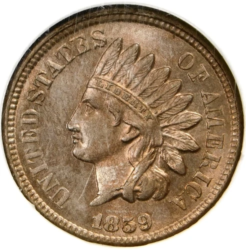 🦅👁️😍 EAGLE EYE S2 RPD🔥🔥🔥NGC MS64 1859 INDIAN HEAD CENT, card included