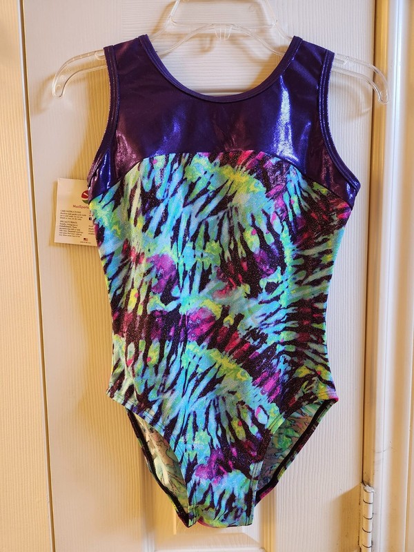 NWT PurpleTie Dye Gymnastics/Dance Leotard Youth 14/16