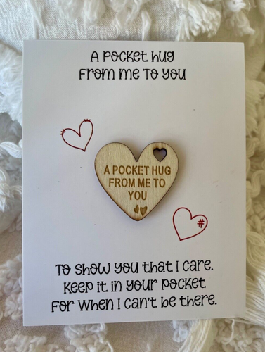 Pocket Hug Token Comfort Love Gift Keepsake keychain lucky charm Trendy Support - Picture 15 of 22