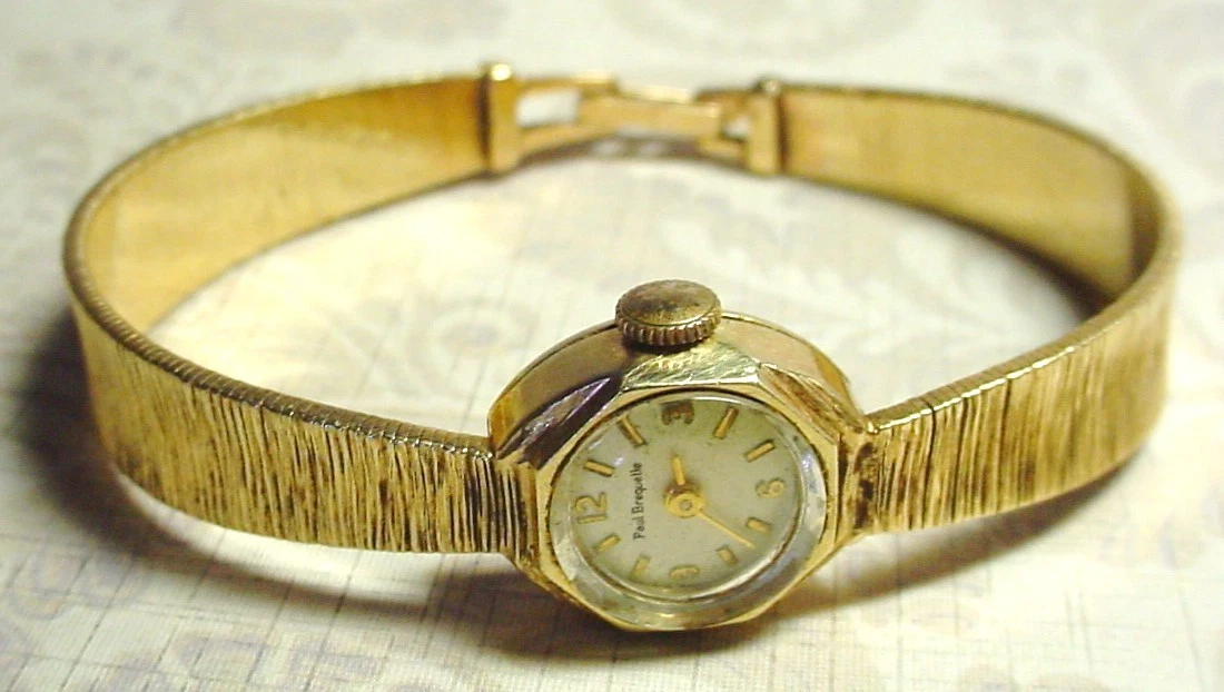 VINTAGE LADIES PAUL BREGUETTE 14K YELLOW GOLD WATCH eBay